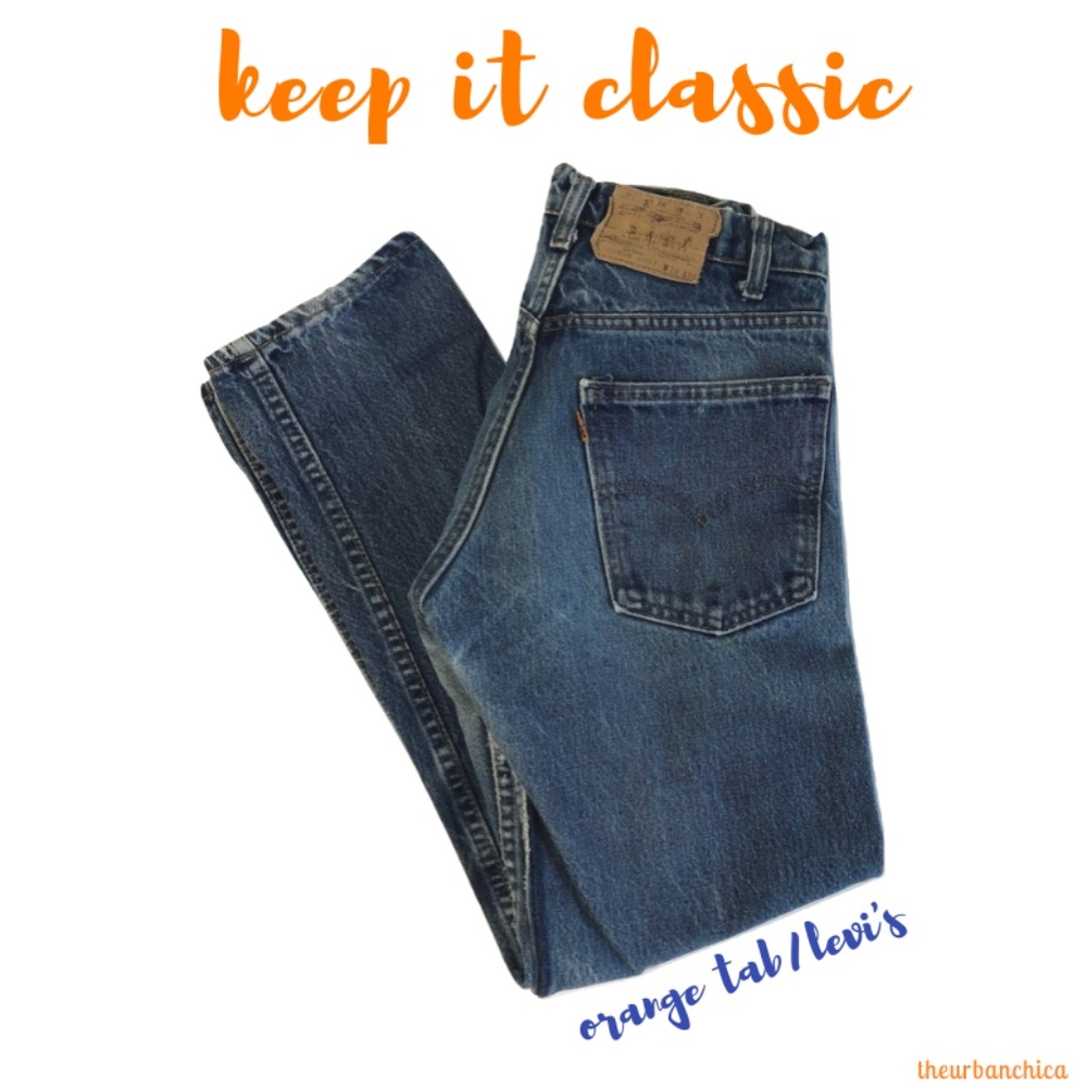Vintage Orange Tab Levis 505 217 Jeans